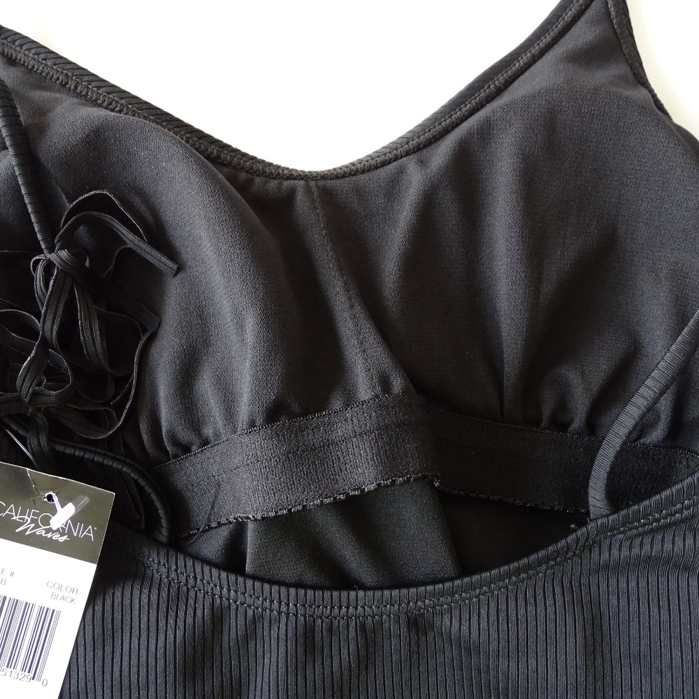 California Waves One Piece Ribbed Swimsuit NWT - Picture 4 of 4